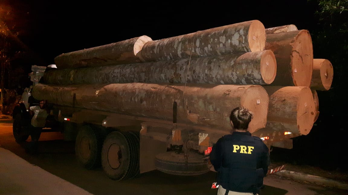 PRF APREENDE 19,25 M³ DE MADEIRA ILEGAL EM JI-PARANÁ - News Rondônia