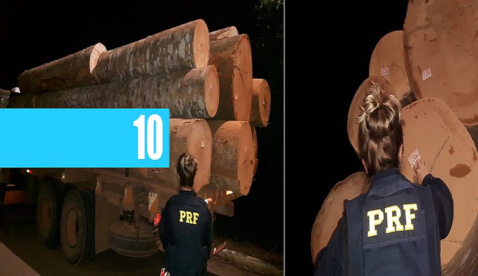 PRF APREENDE 19,25 M³ DE MADEIRA ILEGAL EM JI-PARANÁ - News Rondônia