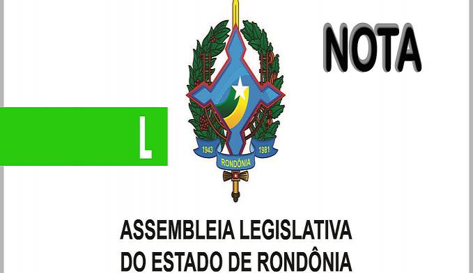NOTA OFICIAL  CASO CORONAVÍRUS ASSEMBLEIA LEGISLATIVA DO ESTADO DE RONDÔNIA - News Rondônia