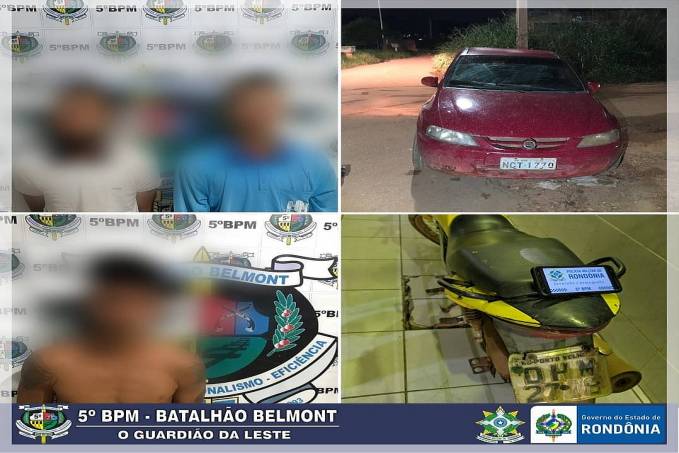 PMS do 5º BPM recupera veículos roubados, prende traficante e dois por porte ilegal de armas - News Rondônia