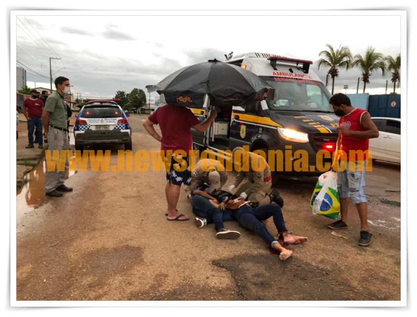 Mãe e filho ficam gravemente lesionados após sofrerem acidente na capital - News Rondônia