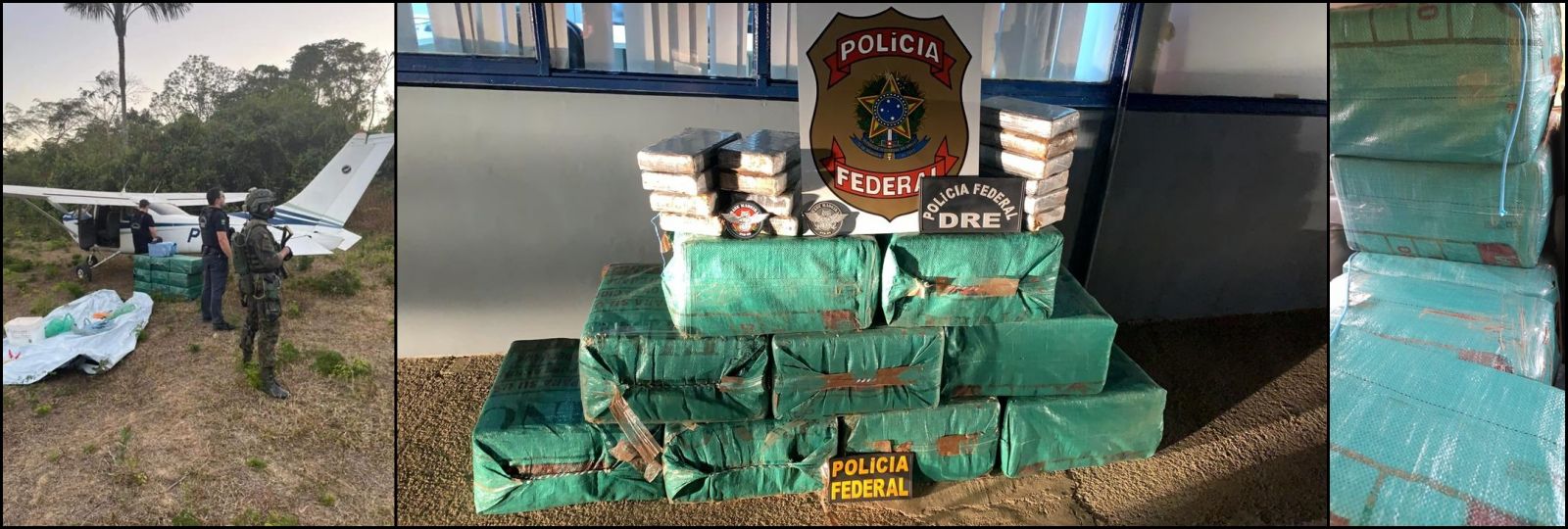 COCAÍNA: PF dá prejuízo a traficantes em Rondônia apreendendo avião com 324 quilos de droga - News Rondônia