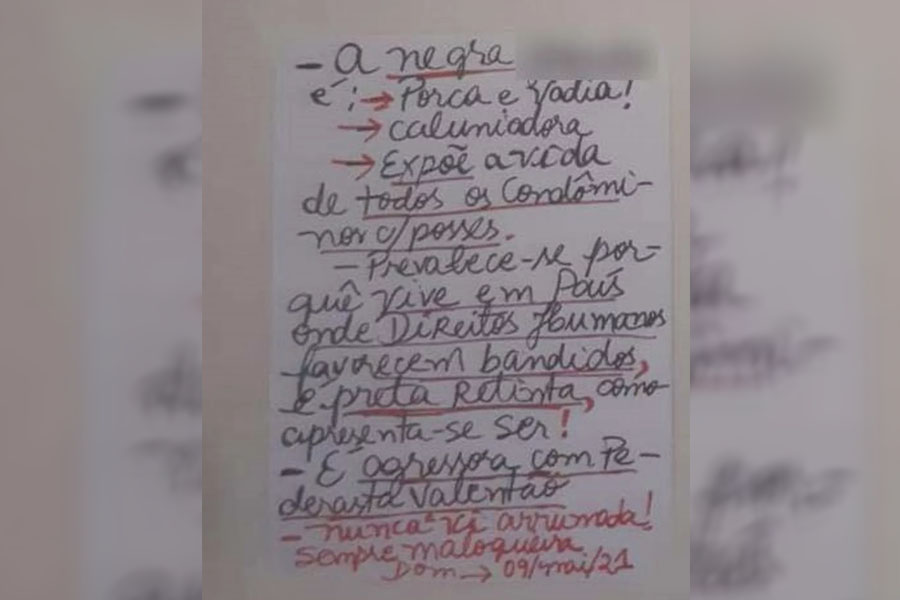 Mulher que foi presa por racismo volta a atacar vizinhos: 'Negra porca' - News Rondônia