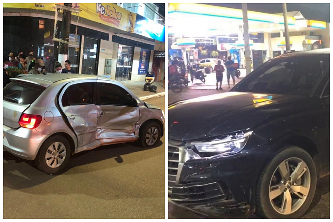 Grave acidente entre carros em cruzamento na Avenida Jorge Teixeira deixa passageira lesionada - News Rondônia