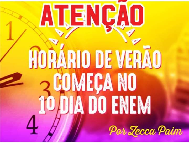 HORÁRIO DE VERÃO 2018 COMEÇA NO MESMO DIA DO ENEM - News Rondônia