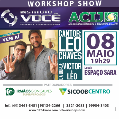 LÉO CHAVES DA DUPLA COM VITOR SE APRESENTA EM JARU NO DIA 08 DE MAIO - News Rondônia