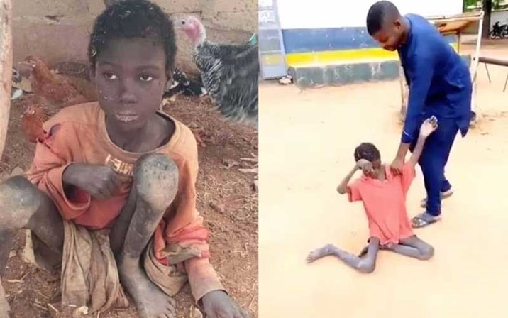 Menino que vivia há 2 anos acorrentado e comendo ração é resgatado - News Rondônia