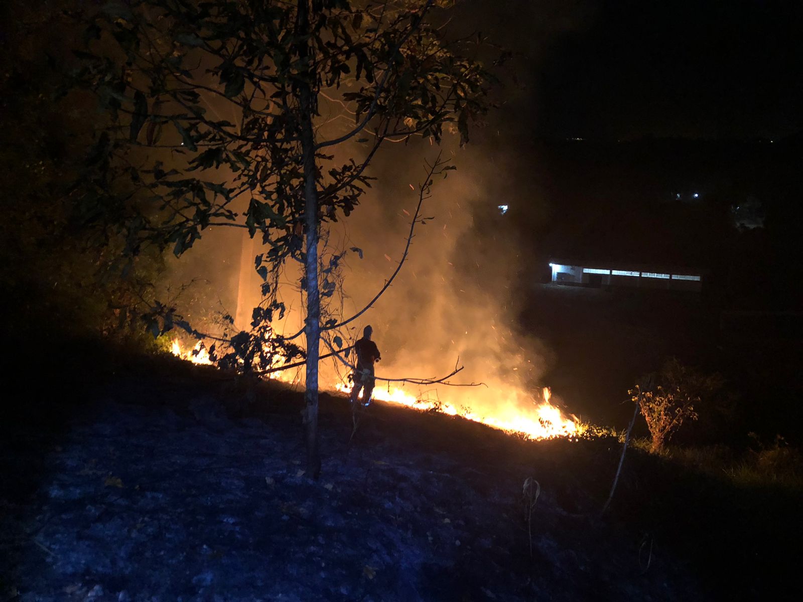 Fogo destrói vegetação próximo da Caerd e deixa funcionários e moradores da região preocupados - News Rondônia
