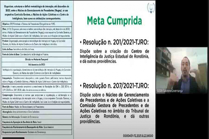 TJRO faz balanço do cumprimento de metas do CNJ, em 2021 - News Rondônia