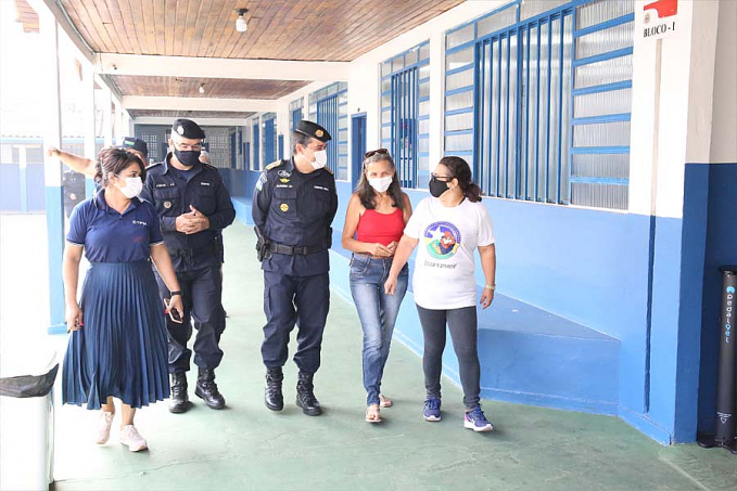 Comando da PMRO faz visita para planejar retorno das atividades na creche do CTPM I - News Rondônia