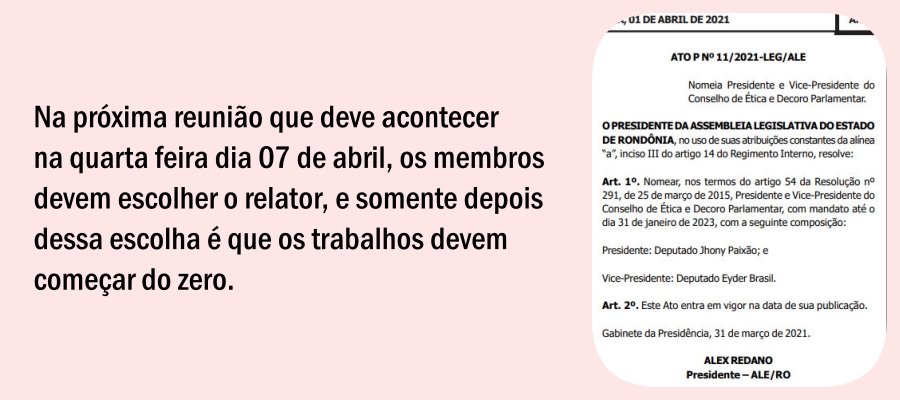 Conselho de ética da assembleia legislativa de RO já tem presidente e vice presidente - News Rondônia