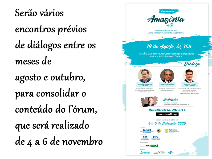 AMAZÔNIA+21: Fórum será realizado todo virtualmente
