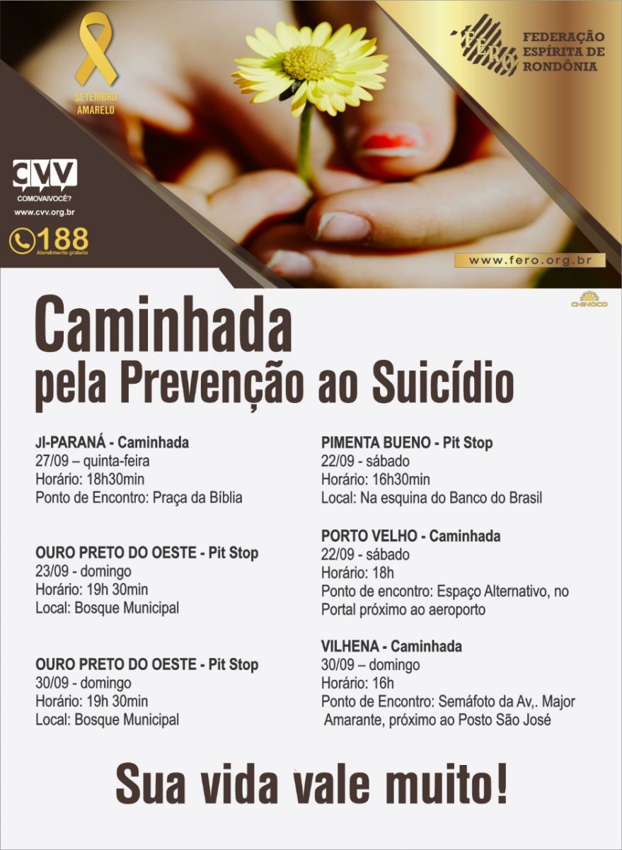CAMINHADA DE PREVENÇÃO AO SUICÍDIO - News Rondônia