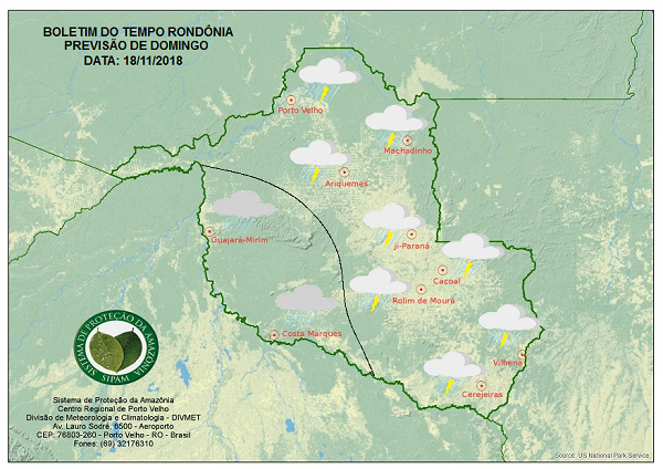 PREVISÃO: SIPAM PREVÊ TEMPO FECHADO PARA O FIM DE SEMANA EM RONDÔNIA - News Rondônia