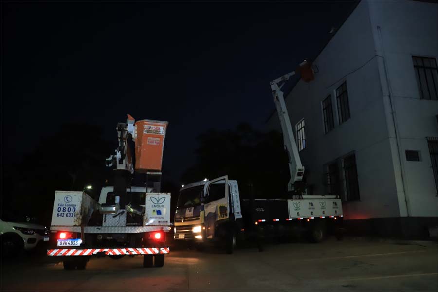 OUTUBRO ROSA - Iluminação especial é instalada no Prédio do Relógio e Três Caixas DÁgua em Porto Velho - News Rondônia