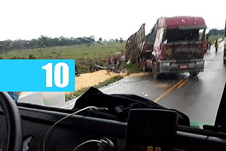 ACIDENTE COM CARRETA É REGISTRADO NA RO-010 PRÓXIMO AO DISTRITO DE NOVA ESTRELA, EM ROLIM DE MOURA - VÍDEO - News Rondônia