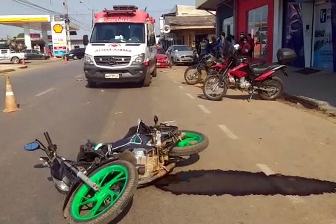 FRATURAS: Motociclista sofre graves lesões em acidente na zona leste - News Rondônia