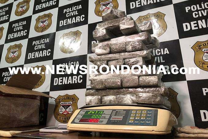 CAIU: Denarc apreende quase 25 Kg de maconha em boca de fumo na frente de escola no Nacional - News Rondônia