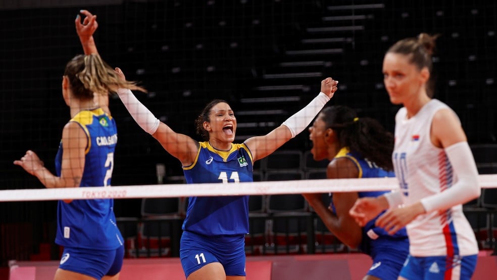 Brasil domina a Sérvia e salta para a liderança no vôlei feminino - News Rondônia