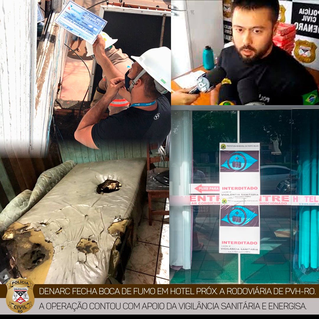 TUDO ERRADO: Polícia Civil realiza buscas e Vigilância interdita hotel usado para venda e consumo de drogas em Porto Velho-RO - News Rondônia