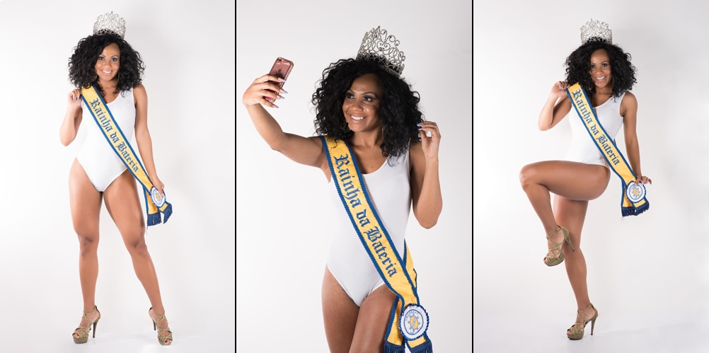 RAINHA DE BATERIA DO ACADÊMICOS DO TUCURUVI É COROADA POR MAQUIADOR DURANTE ENSAIO FOTOGRÁFICO - News Rondônia