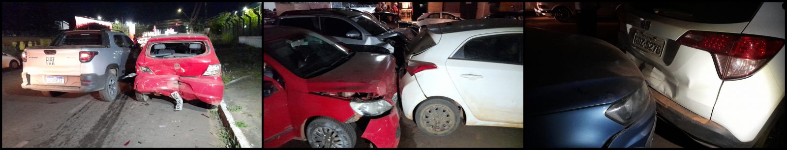 PREJUÍZO - Embriagada, mulher causa engavetamento com cinco veículos;veja vídeo - News Rondônia