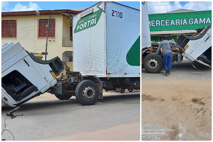 Caminhão em movimento tem cabine desprendia; apesar do susto motorista não se feriu - News Rondônia