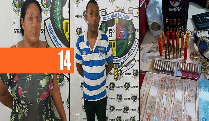 NA LESTE: FORÇA TÁTICA DO 5º BPM PRENDE CASAL COM DINHEIRO E MUNIÇÃO - News Rondônia