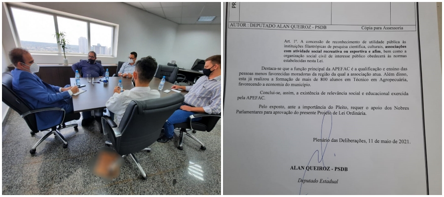 APEFAC - Dep. Alan Queiroz requer declaração de Utilidade pública à Associação de Pais da escola família agrícola de Cacoal - News Rondônia