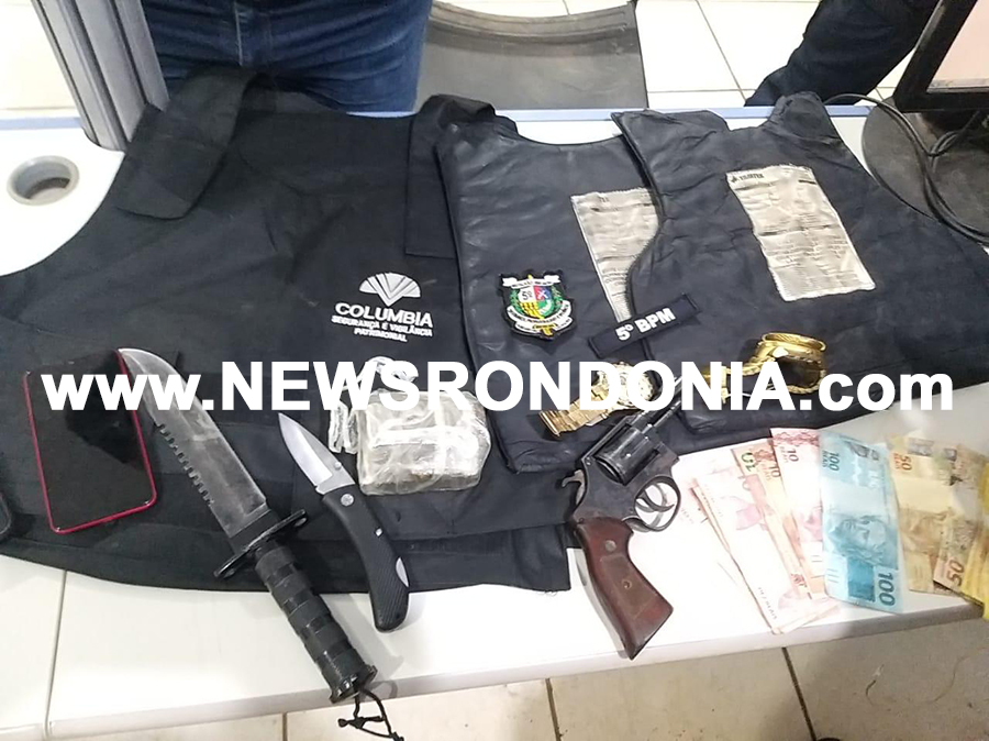 Polícia prende suspeito com revólver e colete que foi roubada de vigilante do Samu - News Rondônia