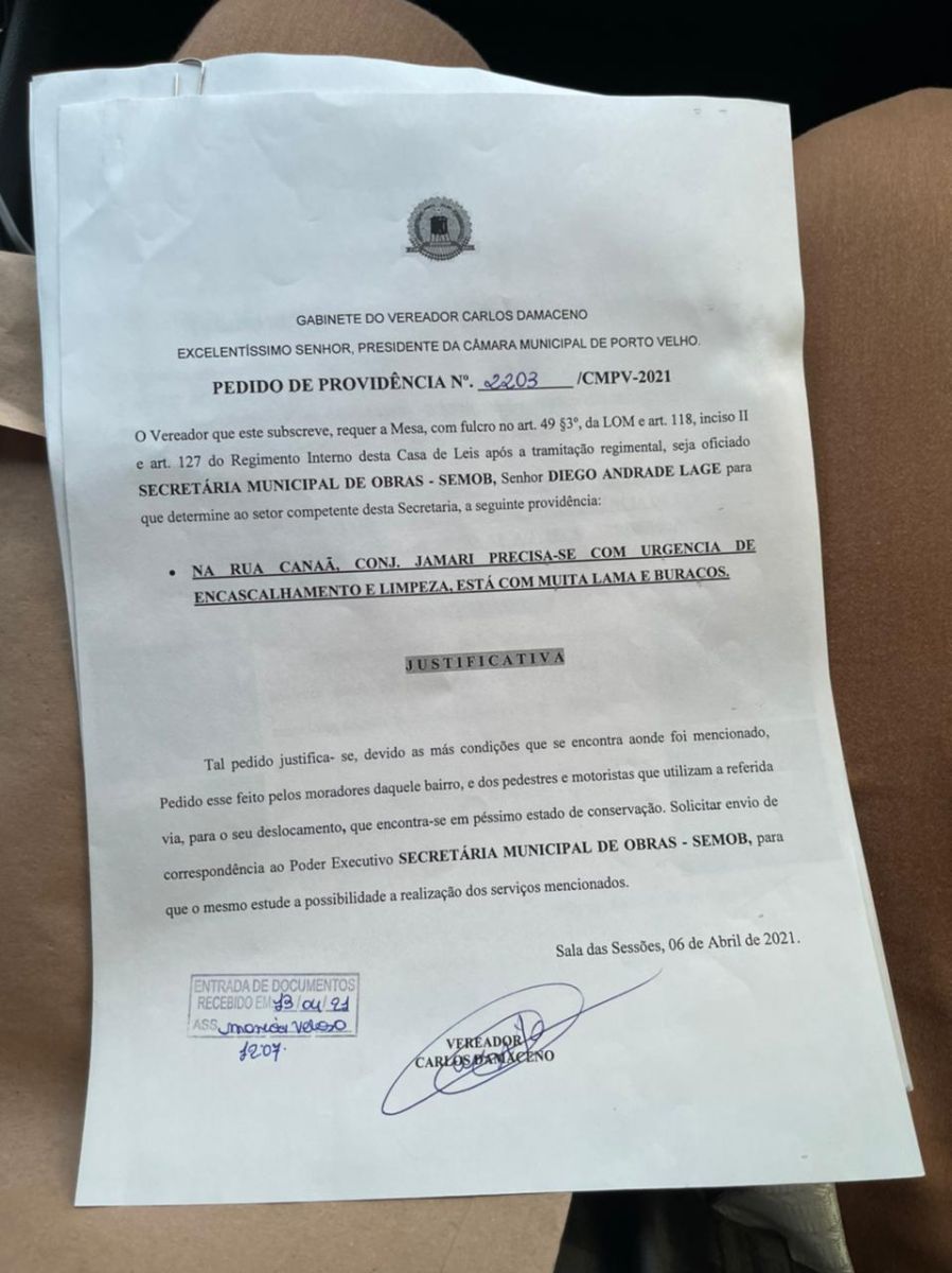 SEMOB atende pedido do vereador Carlos Damaceno, e realiza limpeza e encascalhamento no Conjunto Jamari - News Rondônia