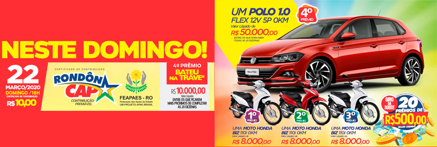250 MIL REAIS: ESSE FOI O TOTAL DE PRÊMIOS SORTEADO NO RONDONCAP DE DOMINGO DIA 15 - News Rondônia