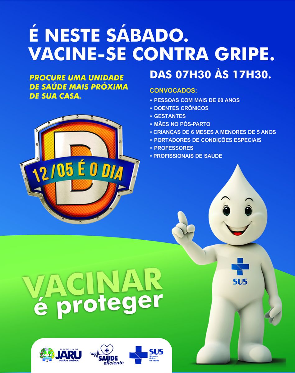 'DIA D' DE VACINAÇÃO CONTRA A GRIPE SERÁ NESTE SÁBADO, 12 - News Rondônia