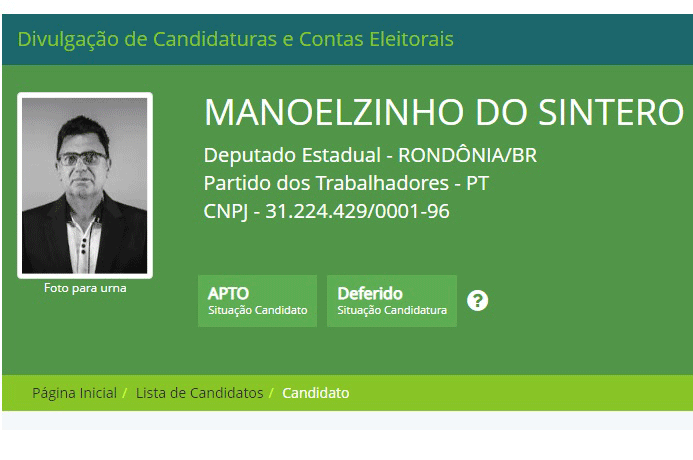 TRE DEFERE CANDIDATURA DE MANOELZINHO DO SINTERO A DEPUTADO ESTADUAL - News Rondônia