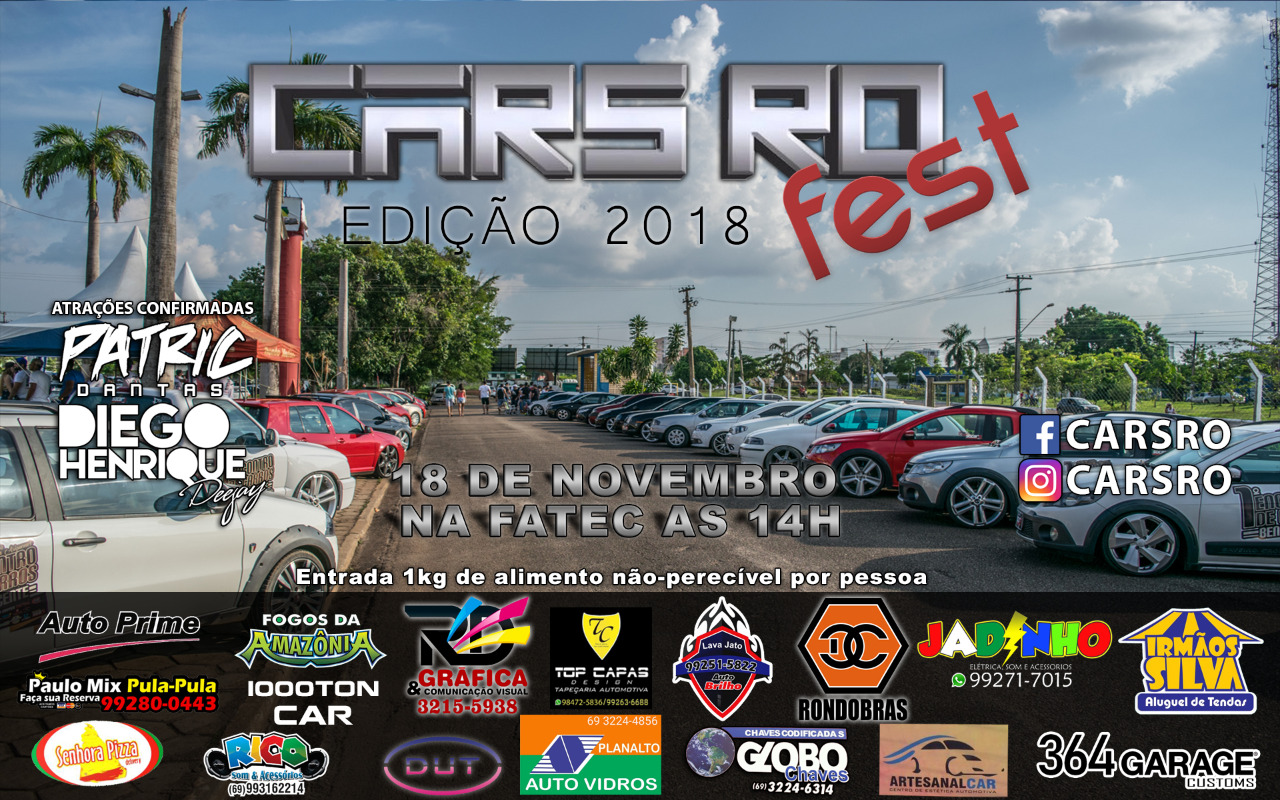 CULTURA - VEM AÍ O ENCONTRO CARS RO FEST EDIÇÃO 2018 - News Rondônia