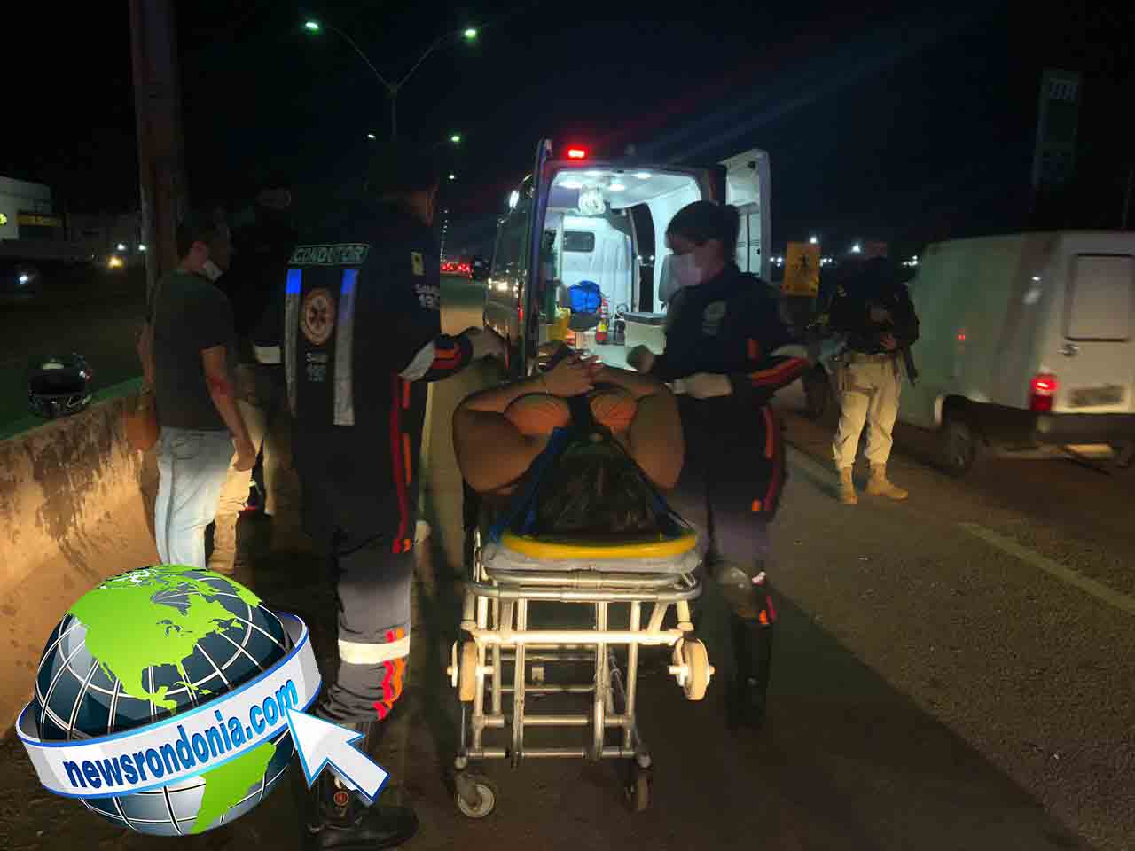 GRAVE - Casal em moto sofre acidente após o pneu estourar na BR-364 - News Rondônia