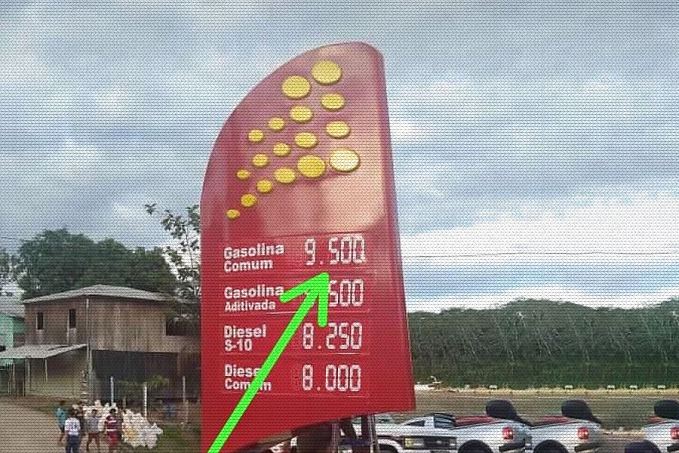 Em Marechal Taumaturgo, no Acre, gasolina é comercializada a R$ 9,50 o litro - News Rondônia