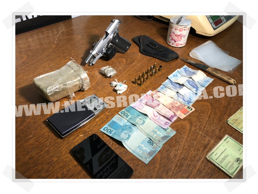 MONITORADO: Denarc fecha boca de fumo e prende casal com drogas e pistola no Cristal da Calama - News Rondônia