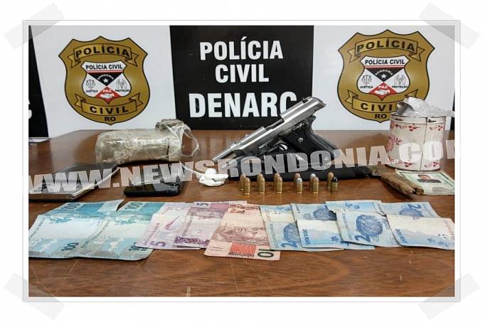 MONITORADO: Denarc fecha boca de fumo e prende casal com drogas e pistola no Cristal da Calama - News Rondônia