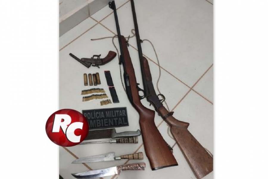 Polícia Militar Ambiental apreende armas, munições e facas na zona rural de São Francisco do Guaporé/RO - News Rondônia