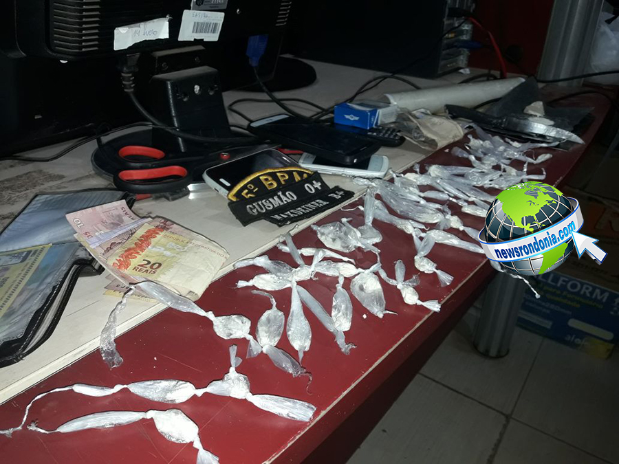 APONIÃ  BANDO É DETIDO AO SER FLAGRADO PREPARANDO DROGA PARA VENDA - News Rondônia