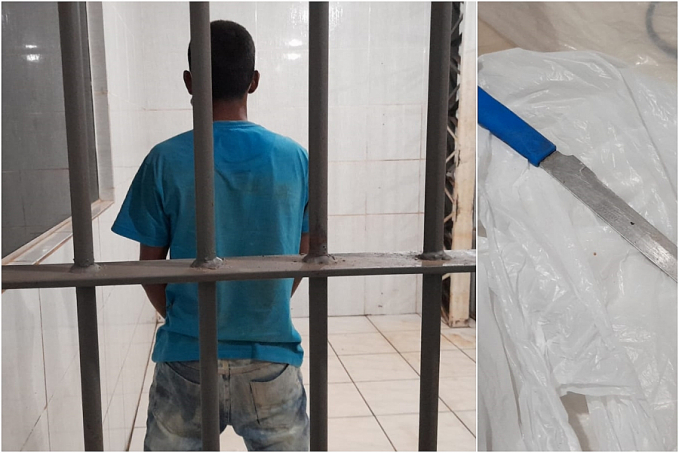 Jovem é preso após tentar matar vítima a facadas em frente a boate - News Rondônia
