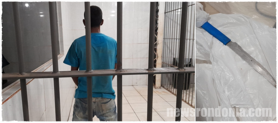 Jovem é preso após tentar matar vítima a facadas em frente a boate - News Rondônia