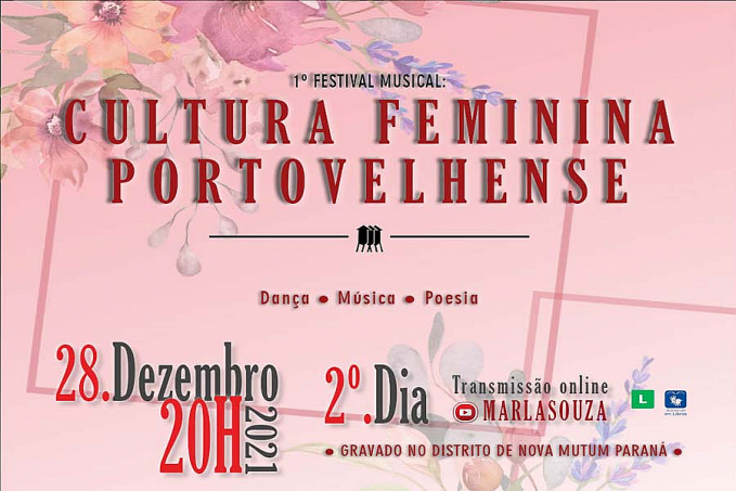 2º dia do '1º Festival musical cultura feminina portovelhense' acontecerá nesta terça-feira (28) - News Rondônia
