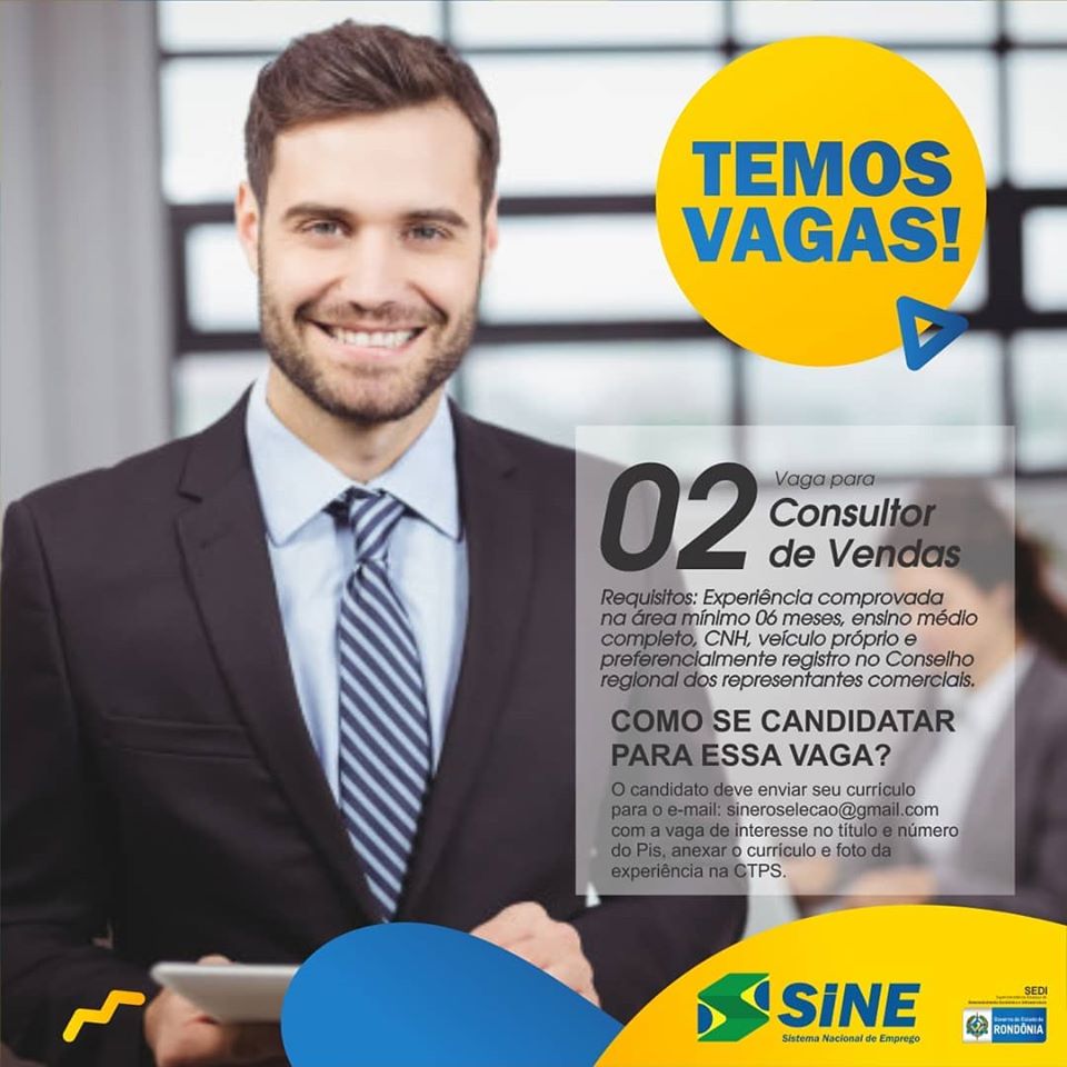 Sine Estadual divulga vagas de emprego - News Rondônia