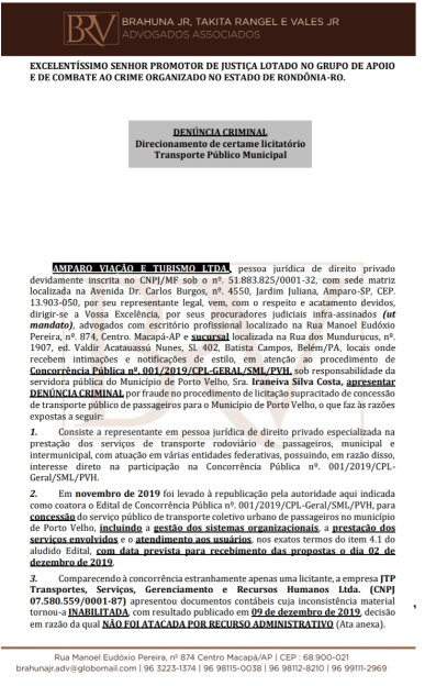 BOMBA - MP RECEBE DENUNCIA DE SUPOSTA FRAUDE NA LICITAÇÃO DO TRANSPORTE COLETIVO DE PORTO VELHO - News Rondônia
