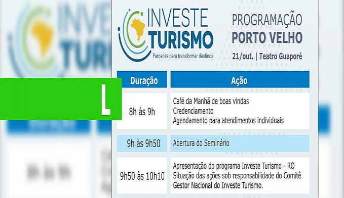 SISTEMA FECOMÉRCIO/SESC/SENAC APOIA INVESTE TURISMO - News Rondônia