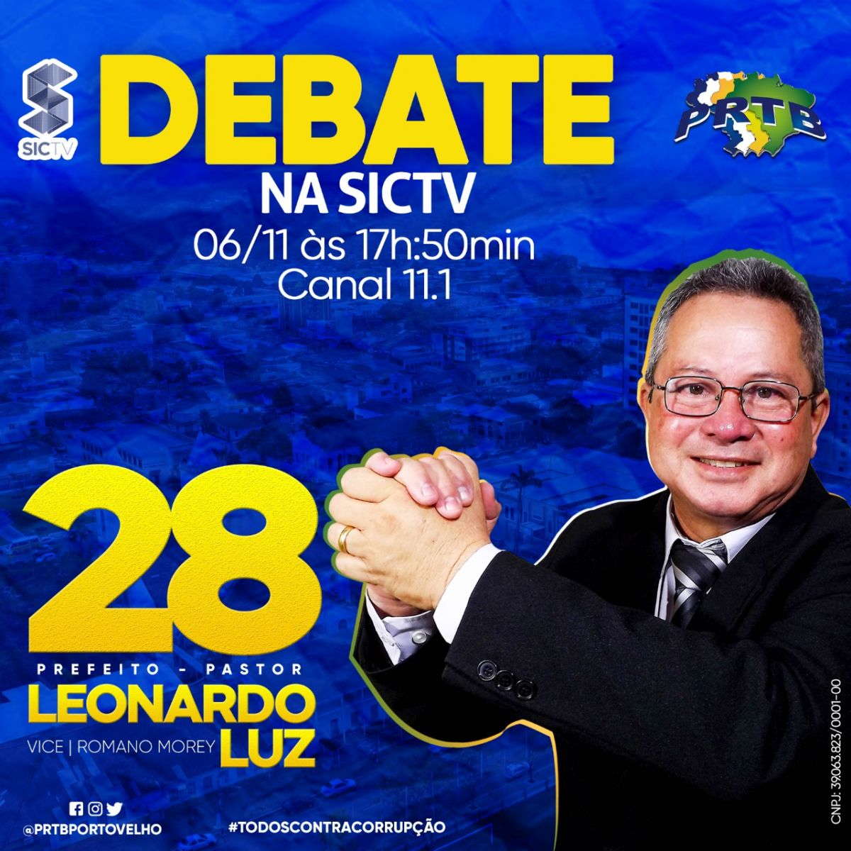 Candidato Leonardo Luz do PRTB estará participando no Mini Debate dia 06 de novembro - News Rondônia