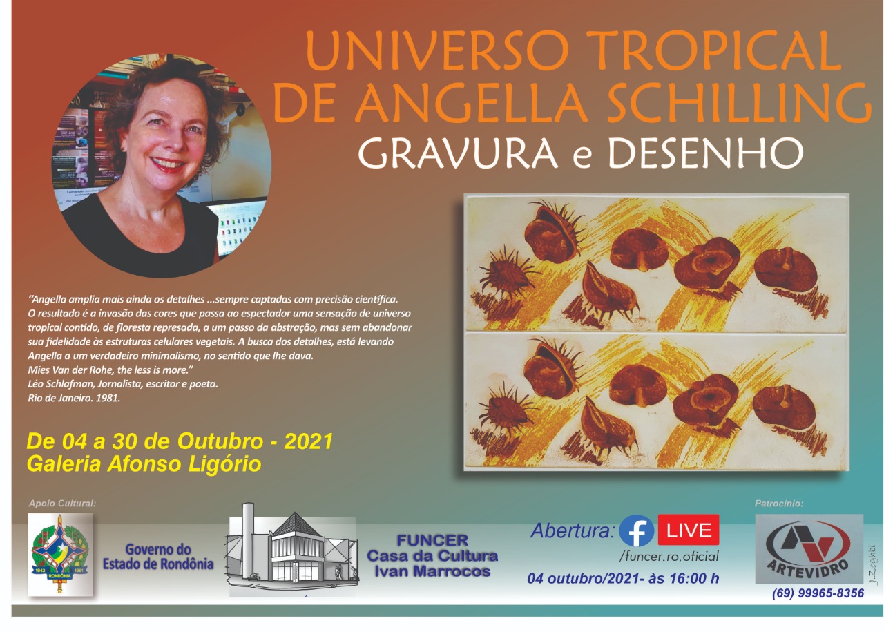 Lenha na fogueira: exposição 'Universo Tropical de Ângela Chilling' - News Rondônia