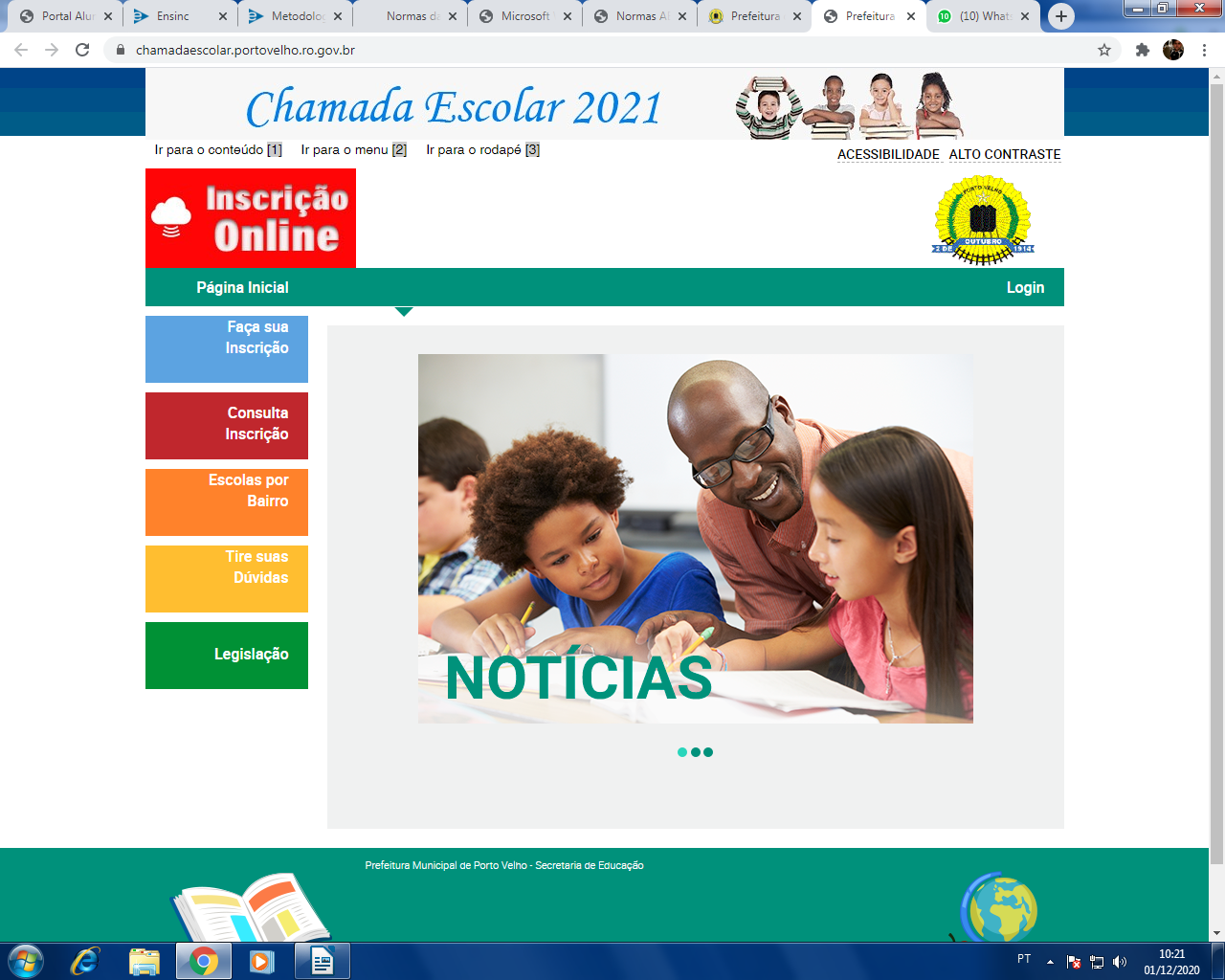 Prefeitura de Porto Velho divulga documentação para Chamada Escolar - News Rondônia